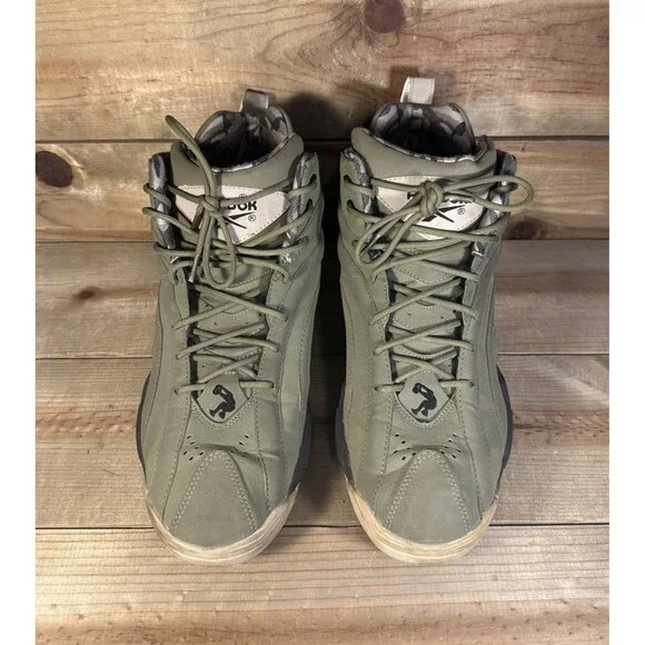 Mens 13 - Reebok Shaqnosis Cargo Green Khaki Black Barracks Camo Sneakers V61196